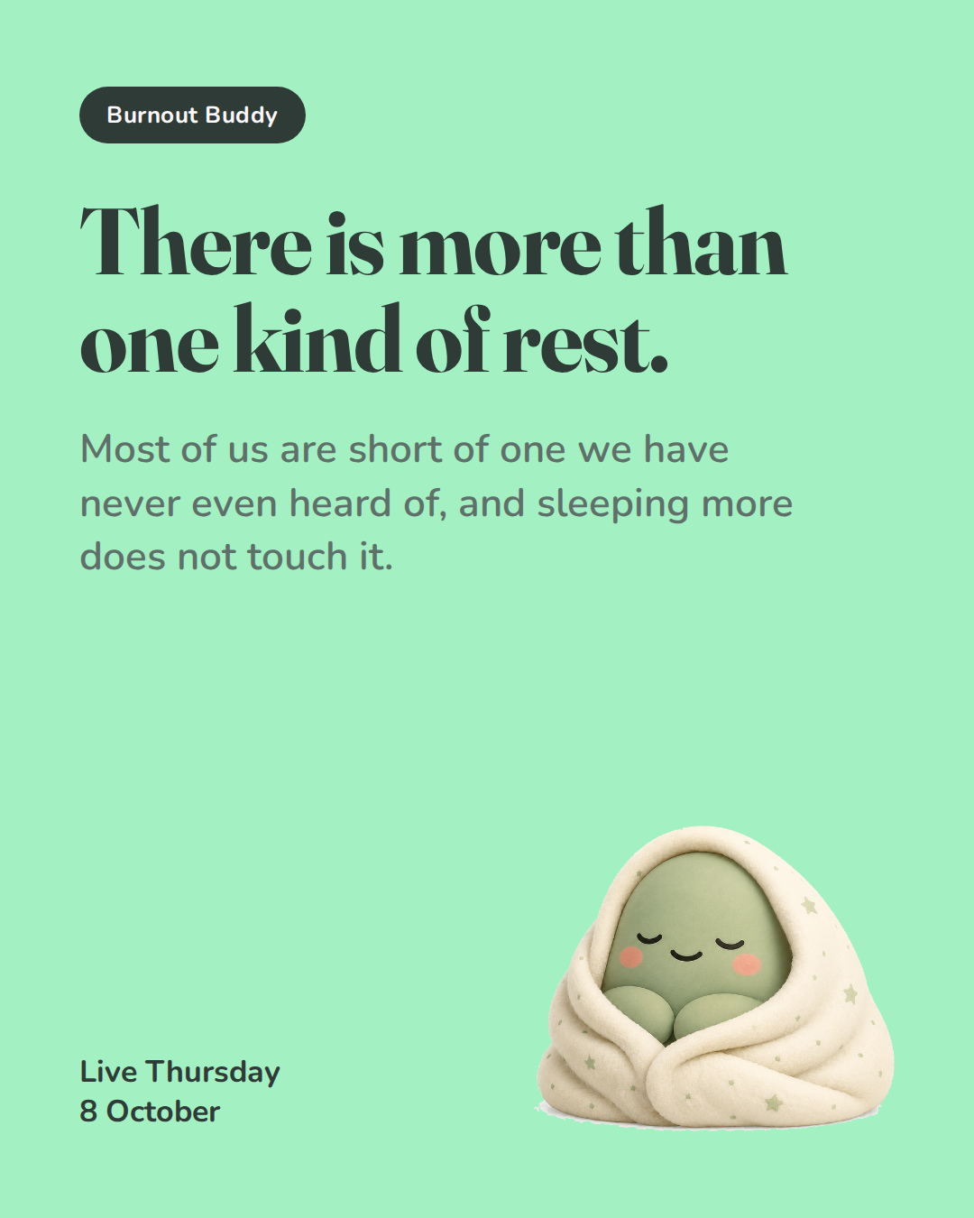Feed graphic about kinds of rest